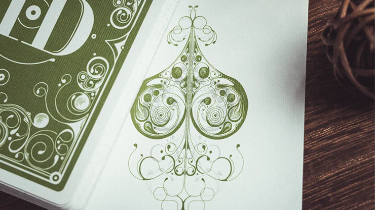 Smoke & Mirrors v8 Green Deluxe Playing Cards USPCC - Image 3
