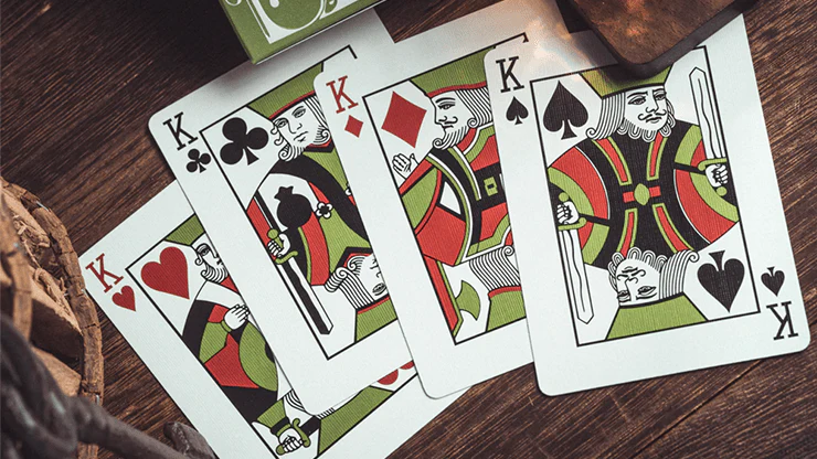 Smoke & Mirrors v8 Green Deluxe Playing Cards USPCC - Image 4