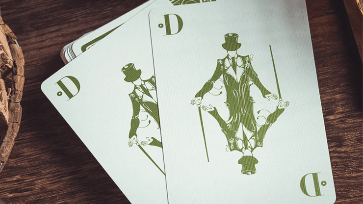 Smoke & Mirrors v8 Green Deluxe Playing Cards USPCC - Image 5