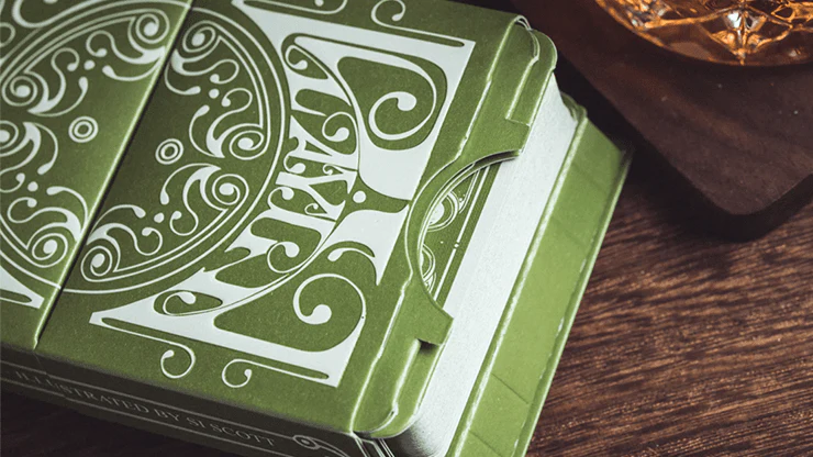 Smoke & Mirrors v8 Green Deluxe Playing Cards USPCC - Image 6