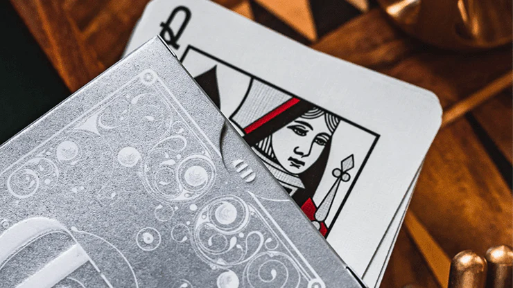 Smoke & Mirrors v8 Silver Playing Cards USPCC - Image 2
