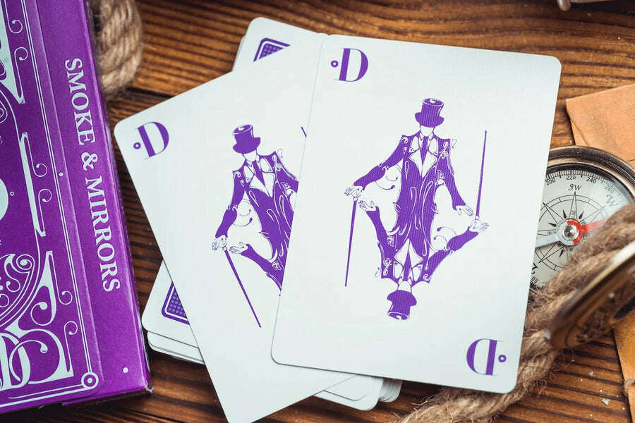 Smoke & Mirrors v9 Purple Playing Cards USPCC - Image 2