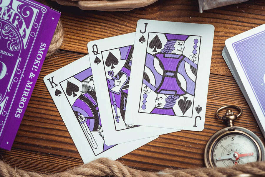 Smoke & Mirrors v9 Purple Playing Cards USPCC - Image 6