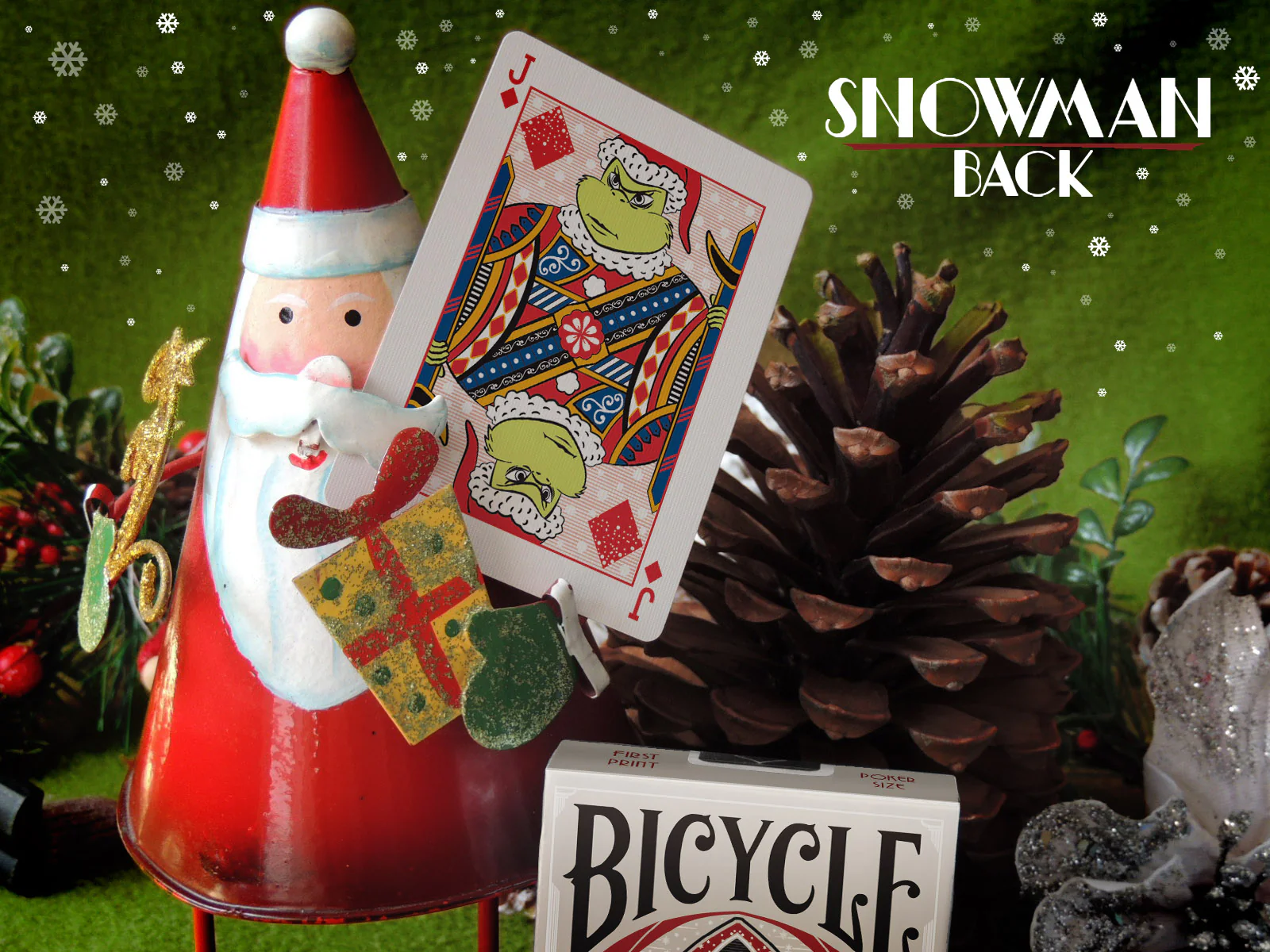 Snowman Back Limited-Edition Blue Bicycle Playing Cards - Image 3