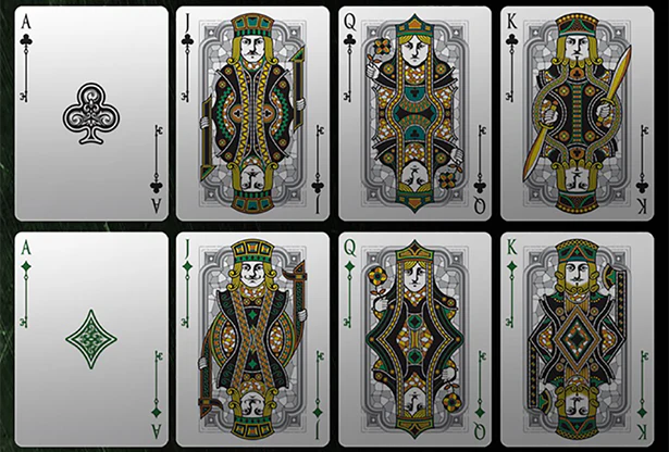 Spirit II Green Gold Gilded Playing Cards USPCC - Image 5