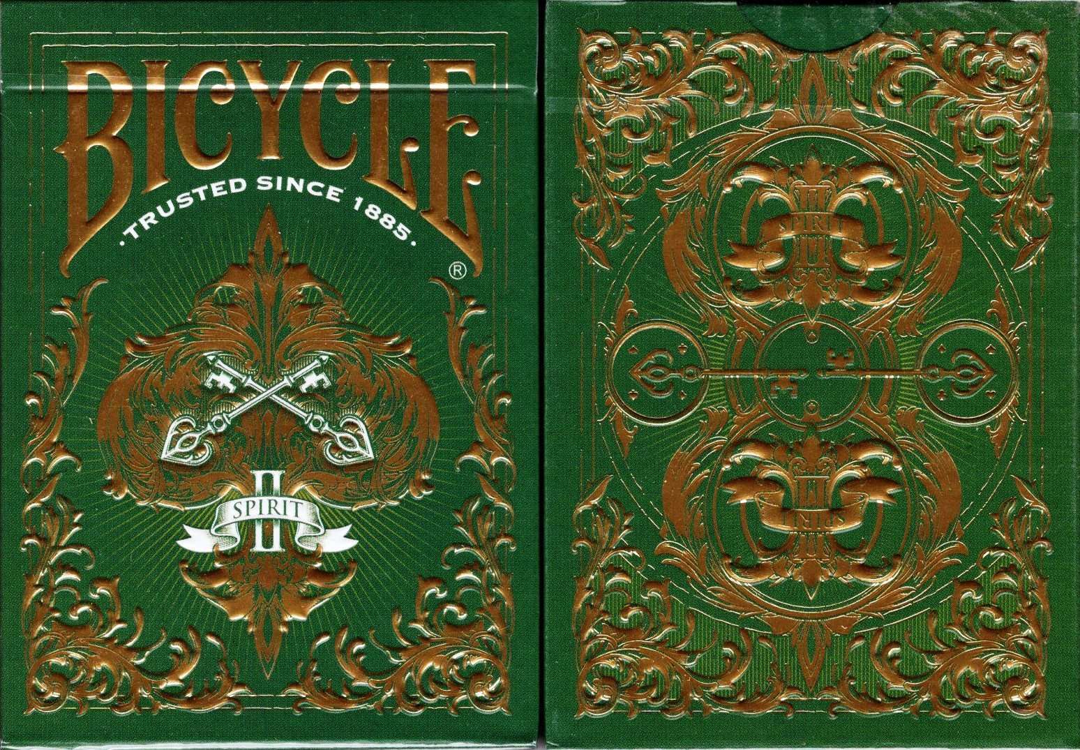 Spirit II Green Bicycle Playing Cards
