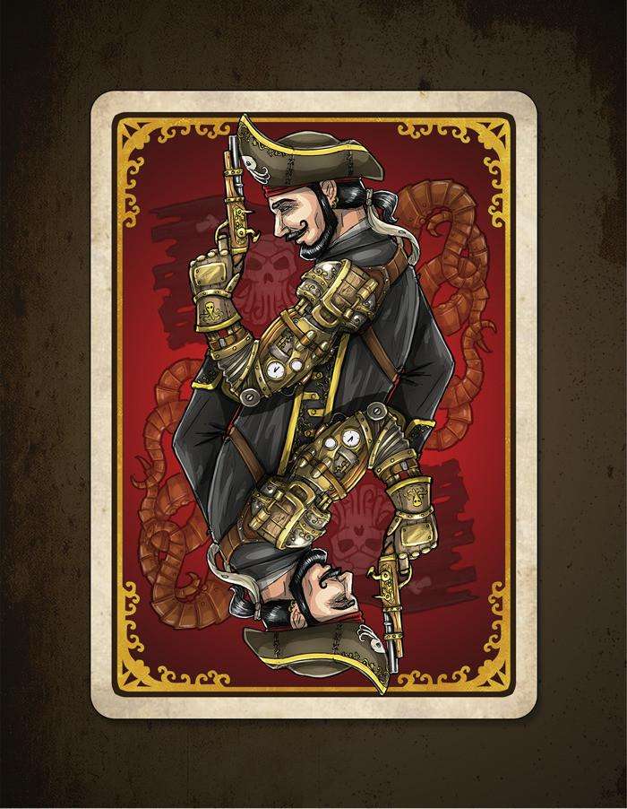 Steampunk Pirates Bicycle Playing Cards - Image 7