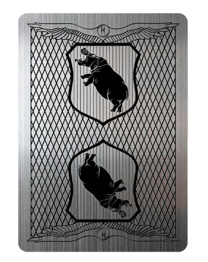 Steel Hippo Metal Playing Cards - Image 2
