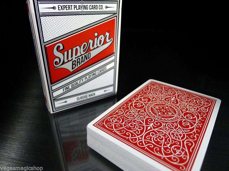 Superior Brand Red Classic Back Readers Playing Cards Deck EPCC - Image 2