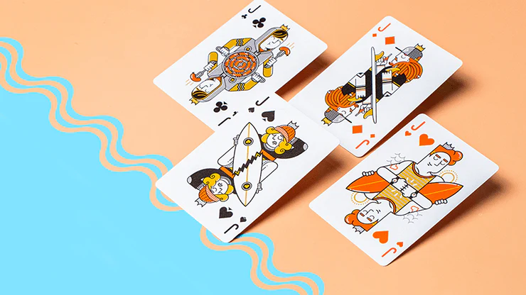 Surfboard v2 Marked Gilded Playing Cards USPCC - Image 2