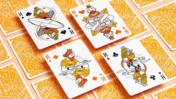 Surfboard v2 Marked Gilded Playing Cards USPCC - Image 5