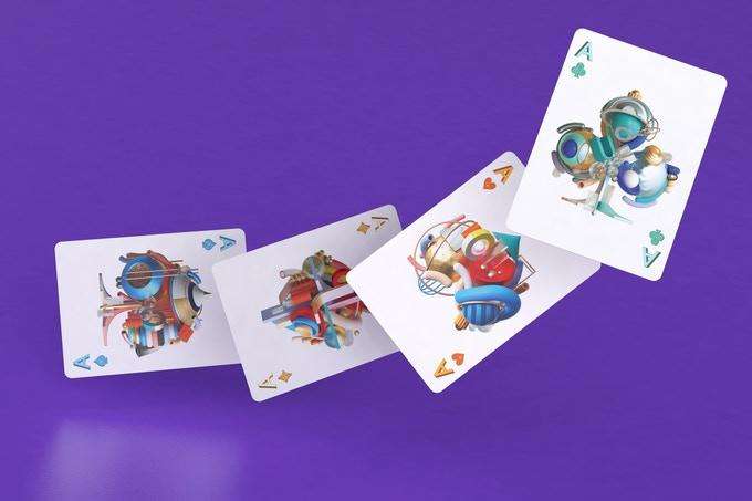 Surrealism Rose Gold Gilded Bicycle Playing Cards - Image 4