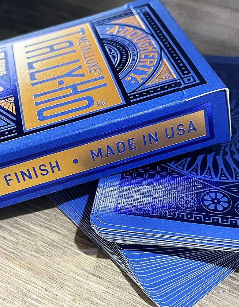 Tally-Ho MetalLuxe Blue Playing Cards - Image 2