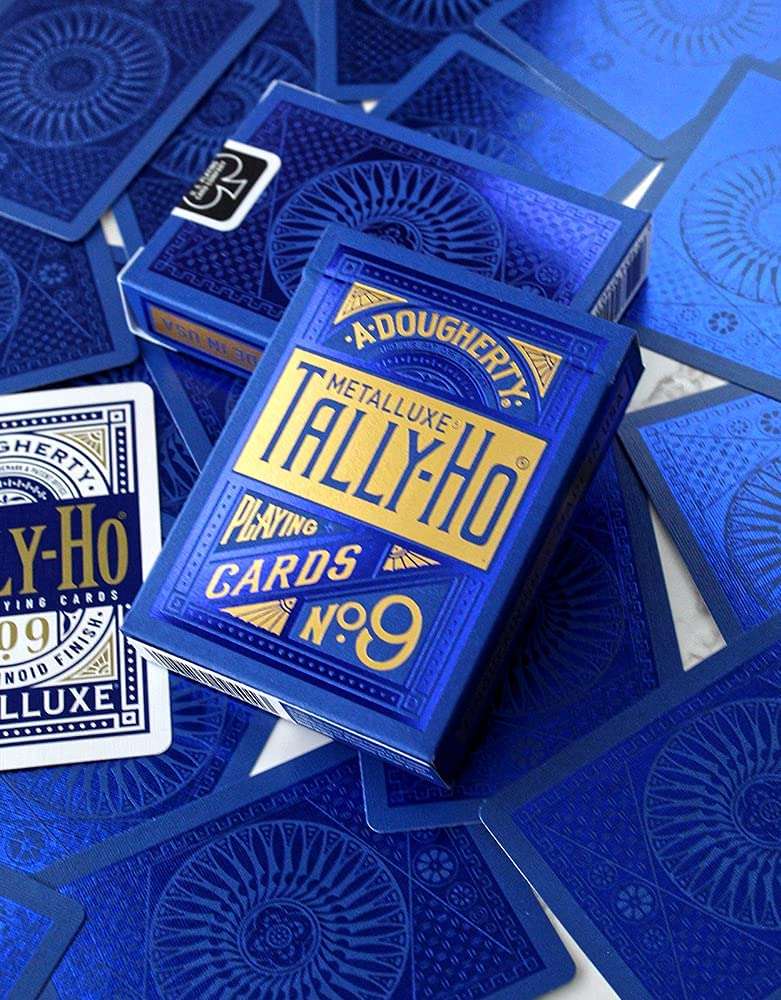 Tally-Ho MetalLuxe Blue Playing Cards - Image 3