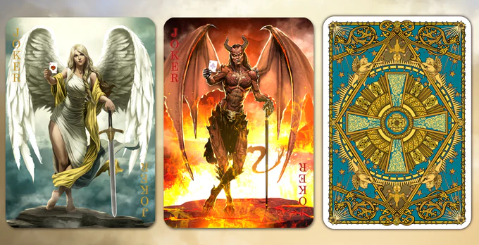 Testament Art Gold Gilded Playing Cards WJPC - Image 6