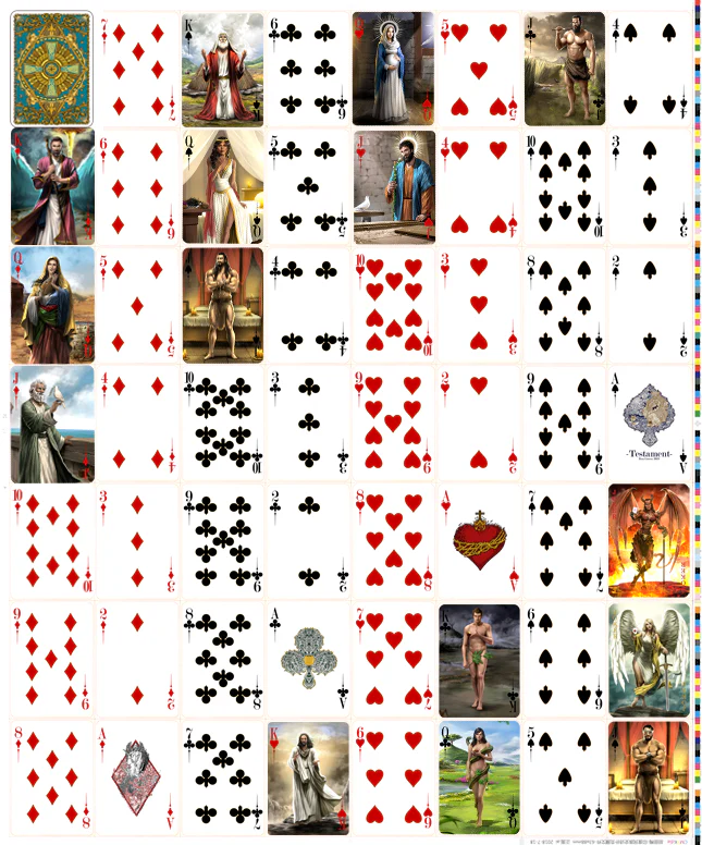 Testament Art Gold Gilded Playing Cards WJPC - Image 8