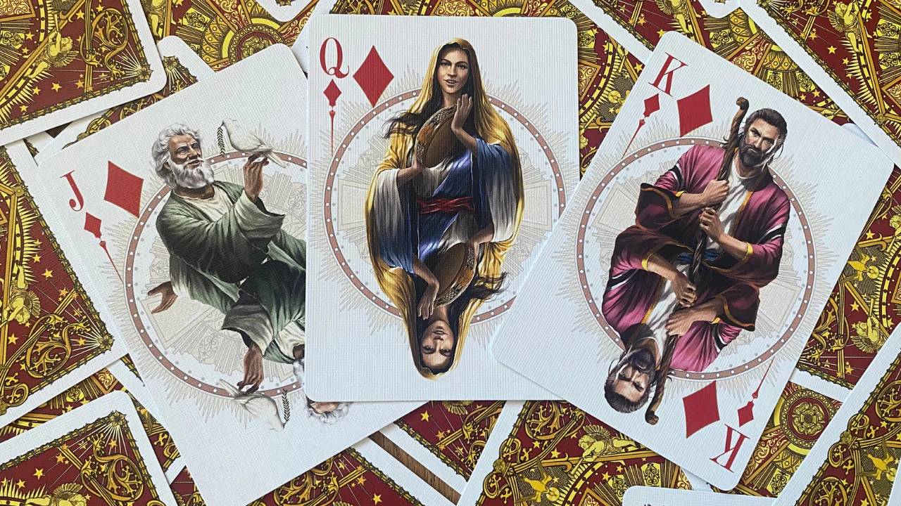 Testament Classic Antique Gold Gilded Playing Cards USPCC - Image 3
