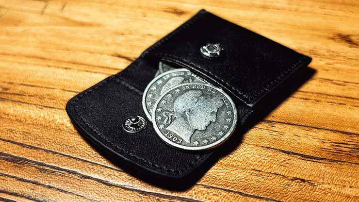 The Cowhide Coin Wallet by Bacon Magic - Black - Image 4