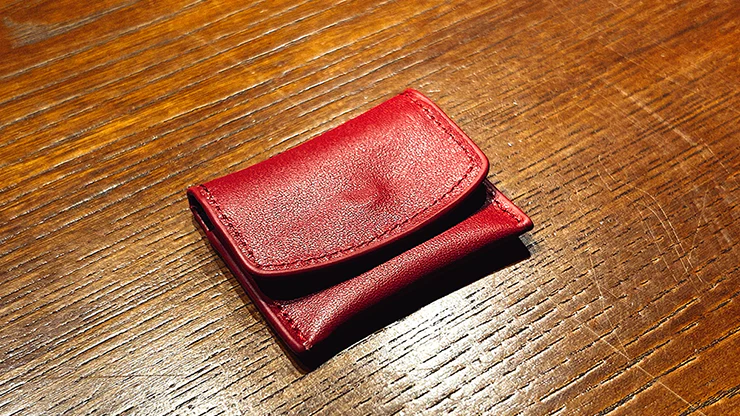 The Cowhide Coin Wallet by Bacon Magic -  Red - Image 2