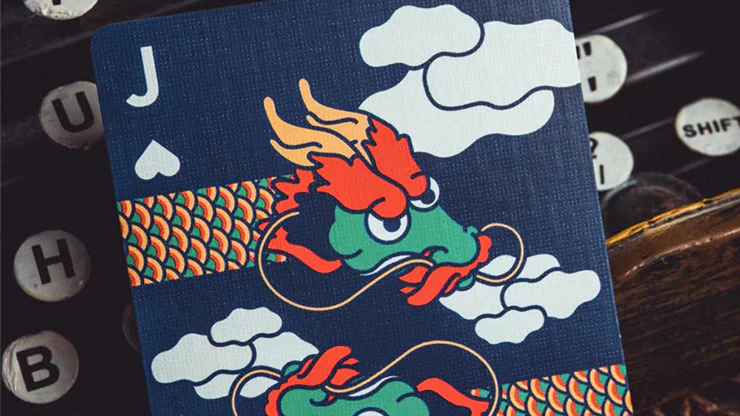 The Dragon Blue Gilded Playing Cards - Image 5