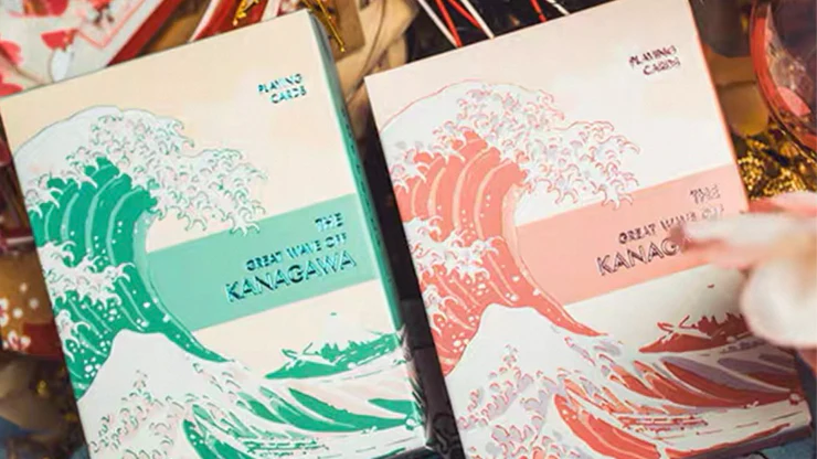 The Great Wave off Kanagawa V3 (Autumn Maple / Peachy Pink) Playing Cards - Image 6
