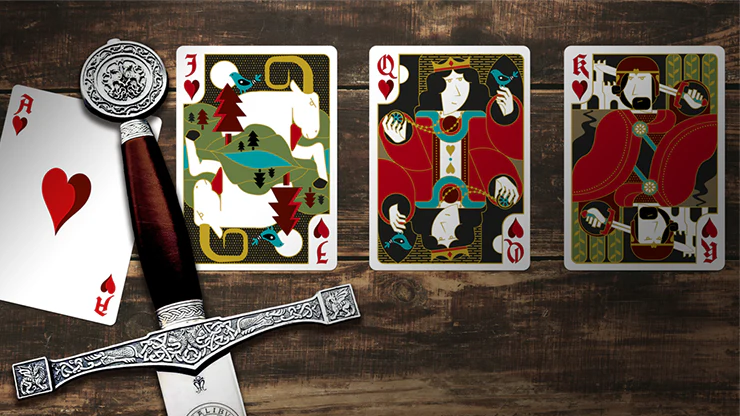 The Secret Tale of King Arthur Black Playing Cards WJPC - Image 2