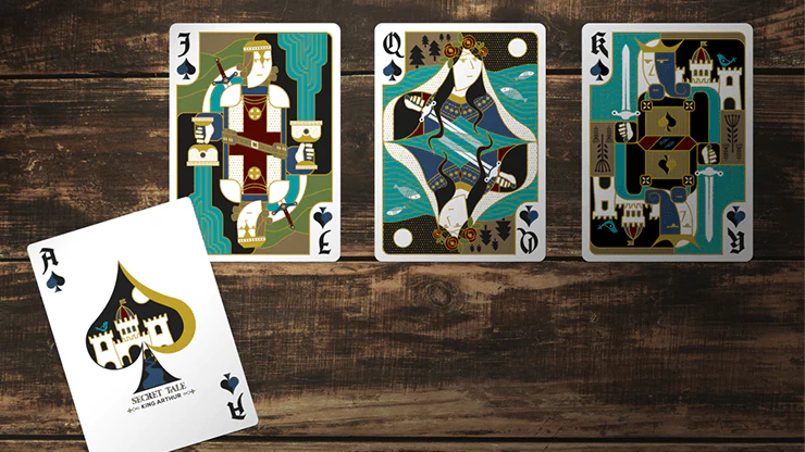 The Secret Tale of King Arthur Black Playing Cards WJPC - Image 3