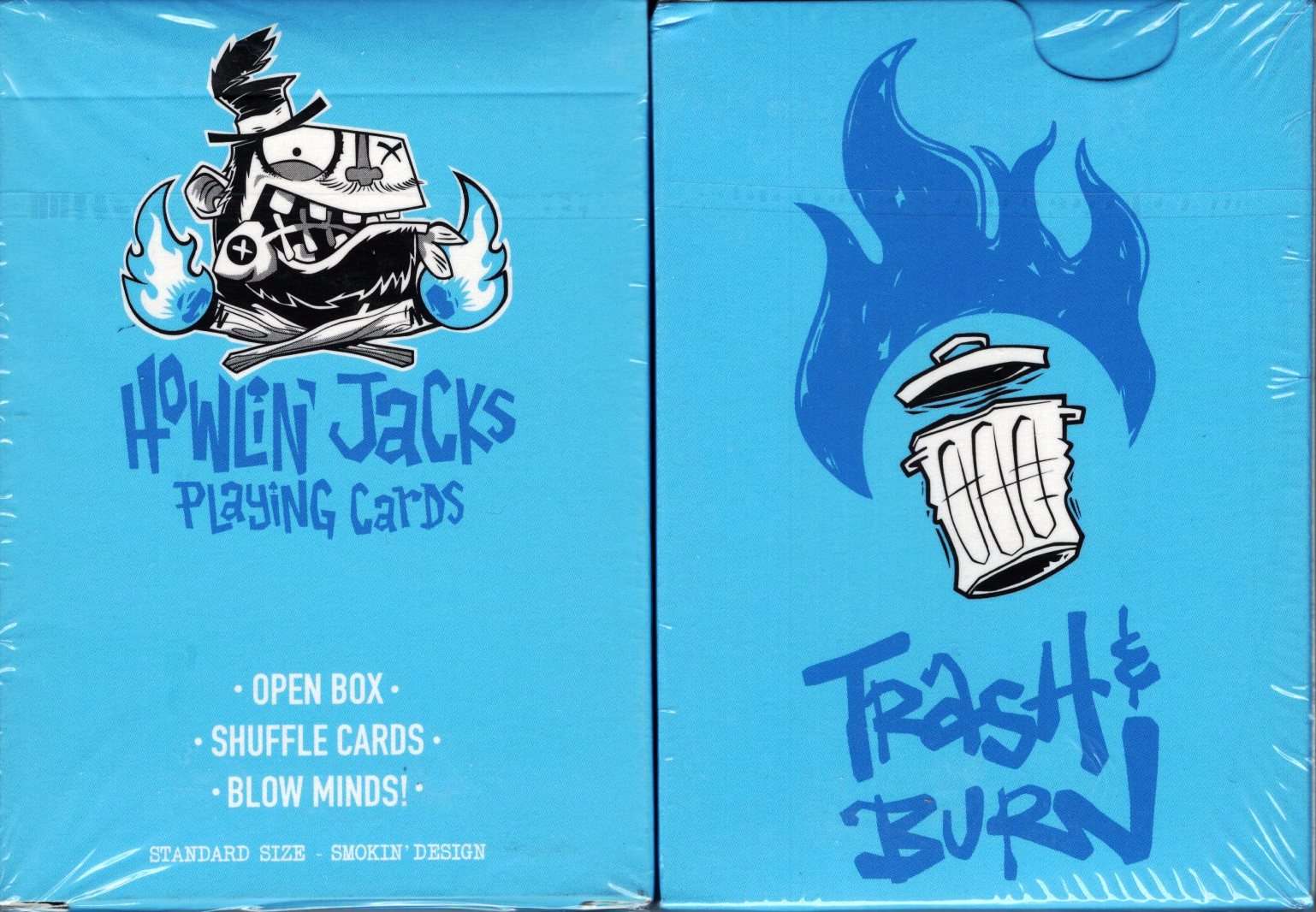 Trash & Burn Blue Playing Cards