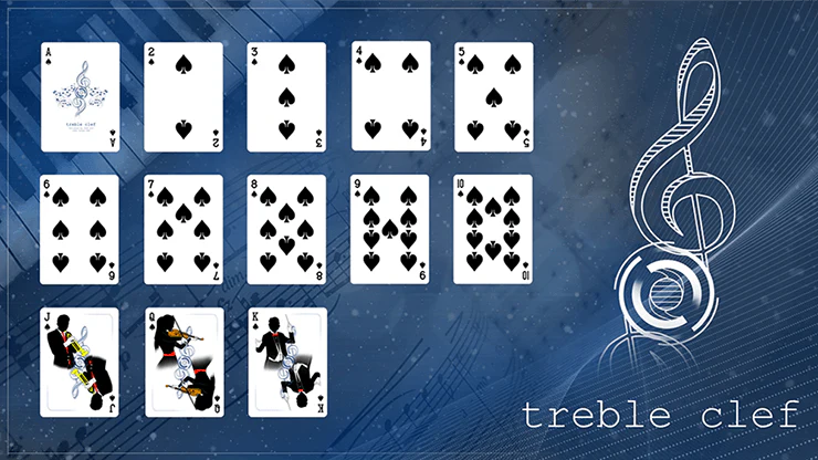 Treble Clef Blue Marked Playing Cards JJPC - Image 5