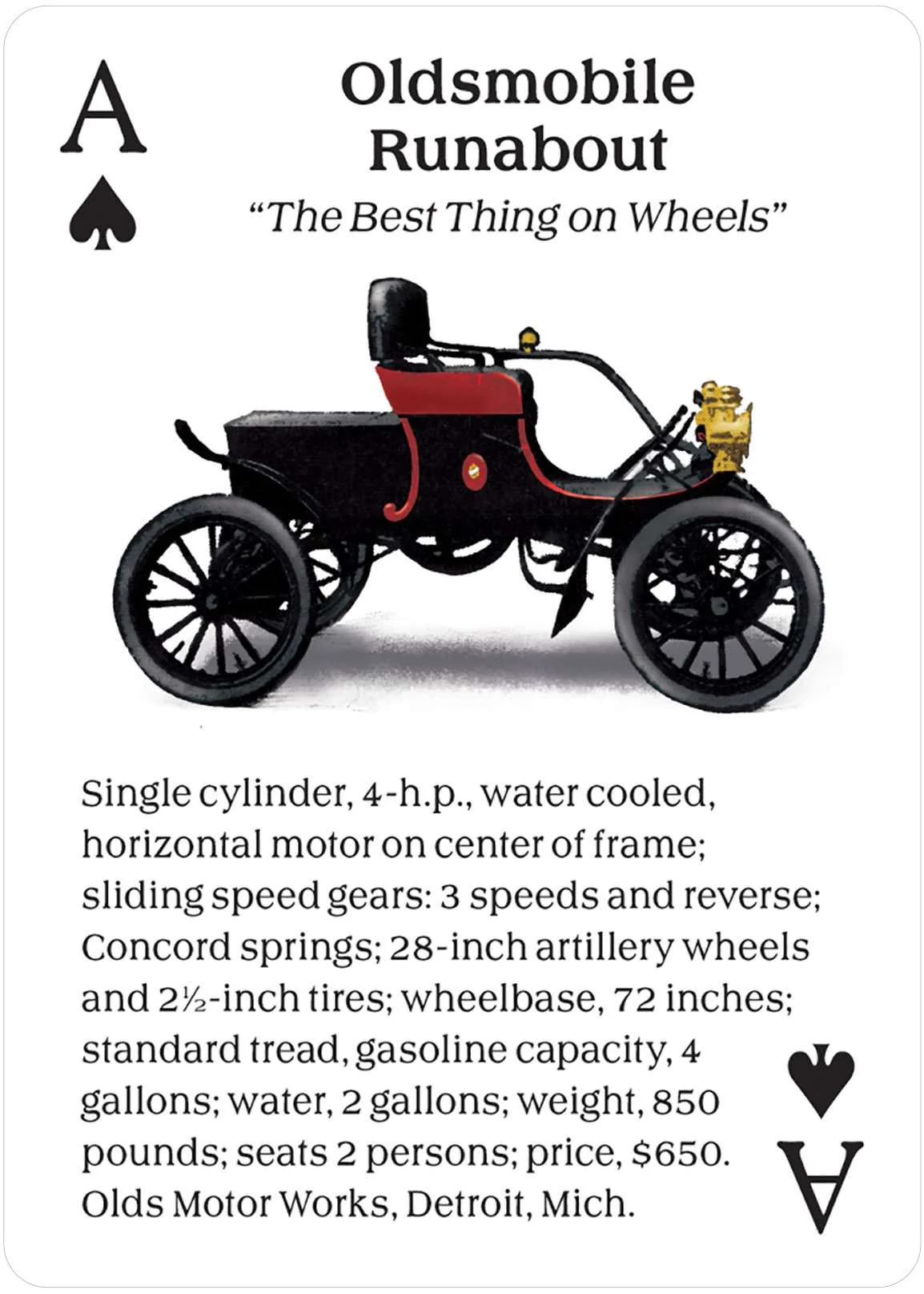 Turn of the Century Motor Cars Playing Cards USGS - Image 10