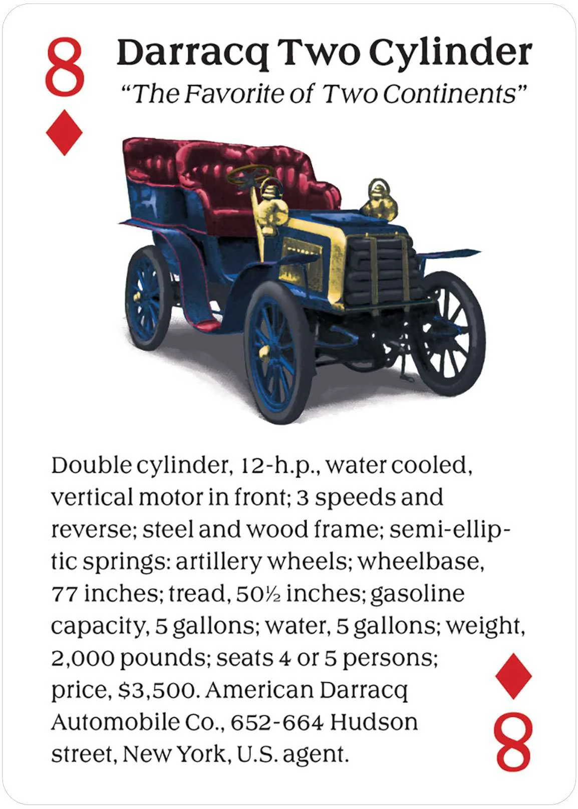 Turn of the Century Motor Cars Playing Cards USGS - Image 5