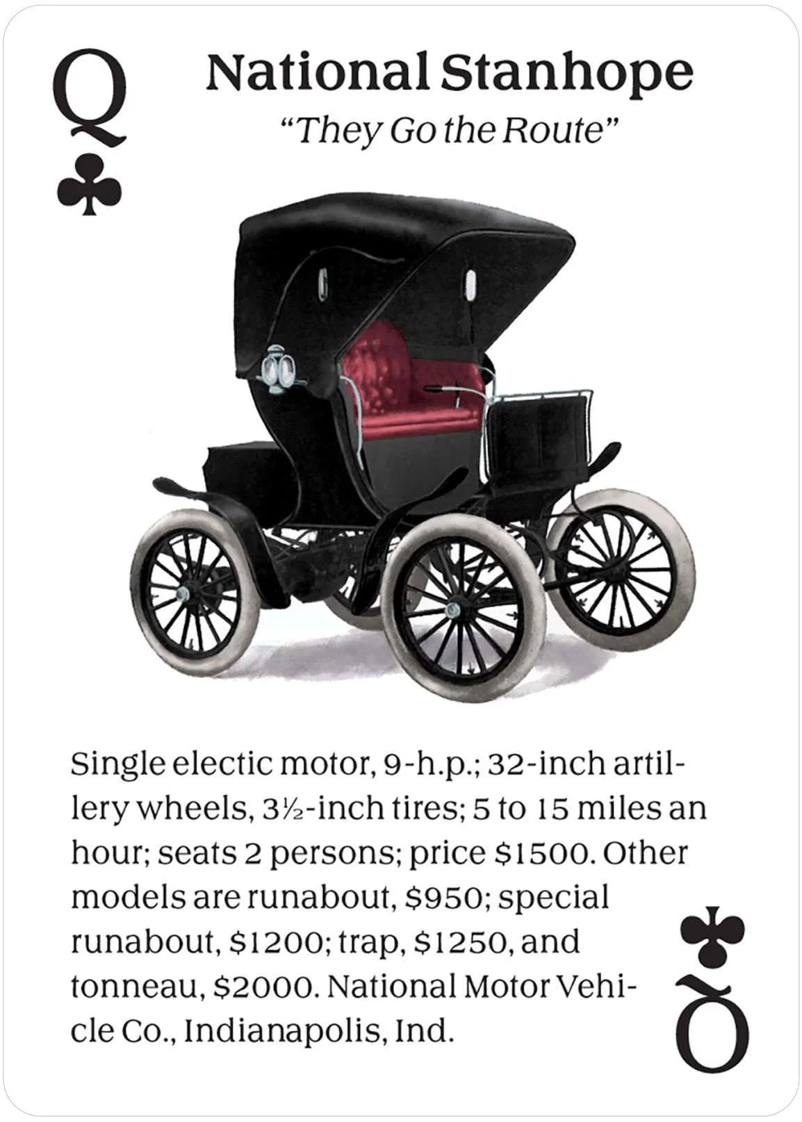 Turn of the Century Motor Cars Playing Cards USGS - Image 8