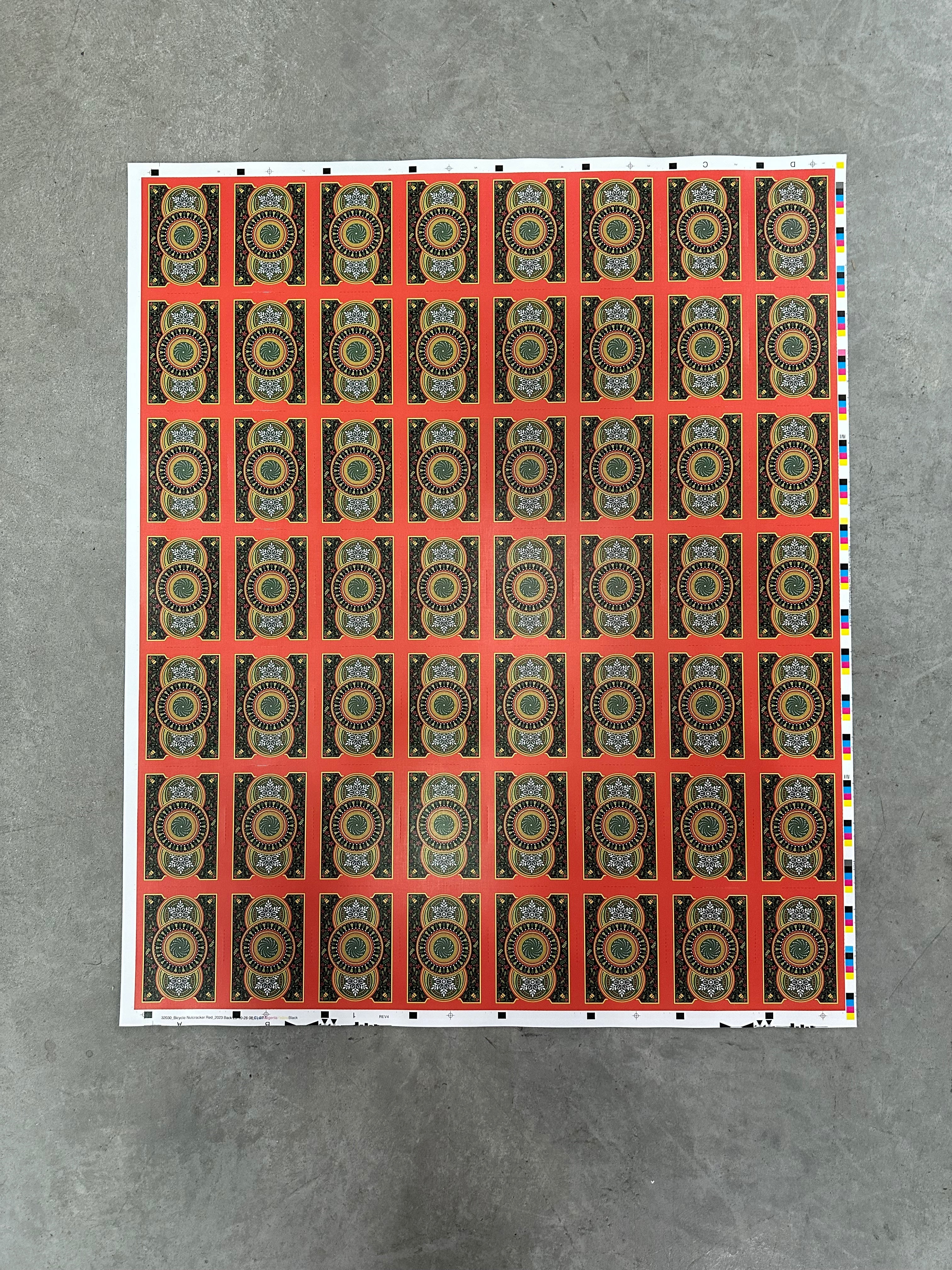 Uncut Sheet - Bicycle Nutcracker Red - Image 3