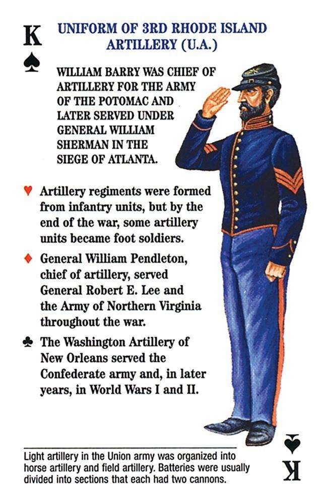 Uniforms of the Civil War Playing Cards USGS - Image 3