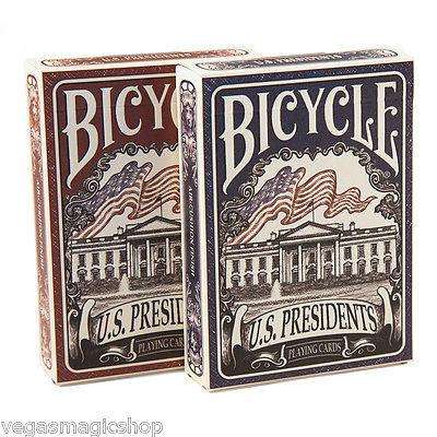 US Presidents v2 Blue & Red 2 Deck Set Bicycle Playing Cards - Image 2
