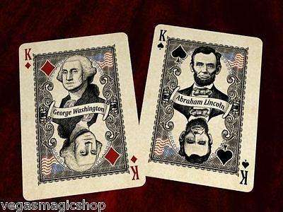 US Presidents v2 Blue & Red 2 Deck Set Bicycle Playing Cards - Image 8