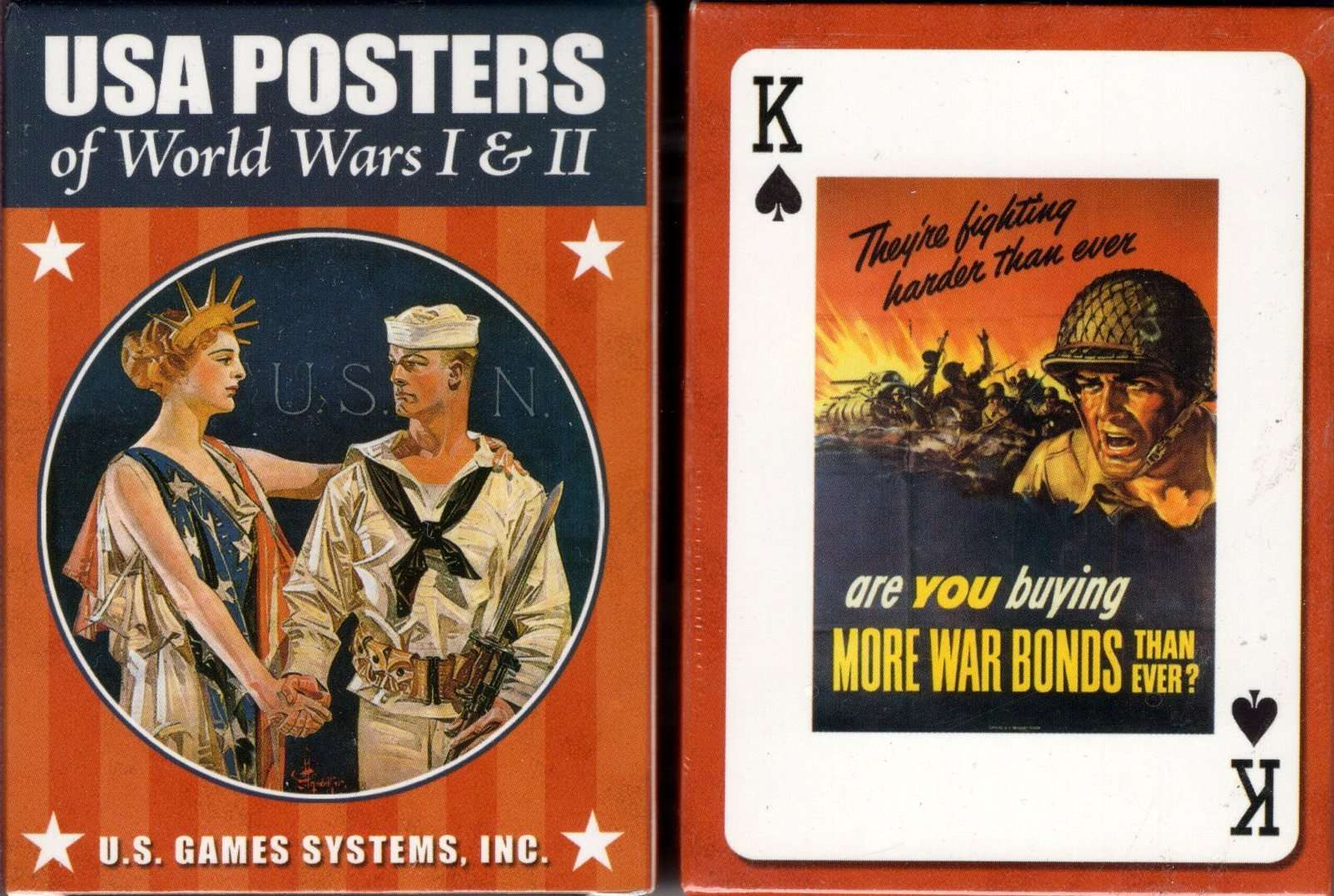 USA Posters of World Wars I & II Playing Cards USGS