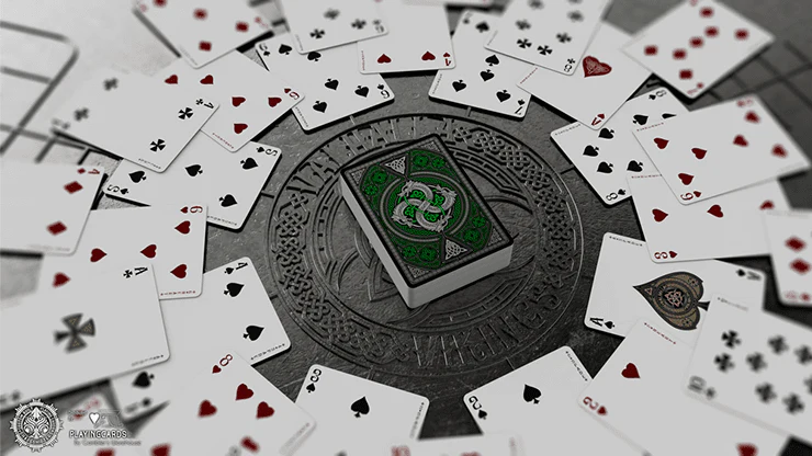 Valhalla Viking Emerald Deluxe Playing Cards USPCC - Image 3