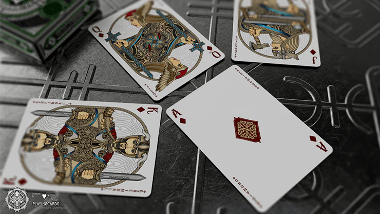Valhalla Viking Emerald Deluxe Playing Cards USPCC - Image 4