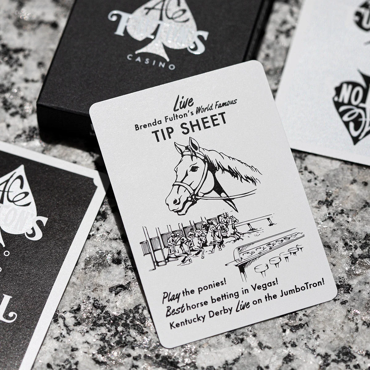 Vintage Back Midnight Fuel Ace Fulton's 10 Year Anniversary Playing Cards - Image 3