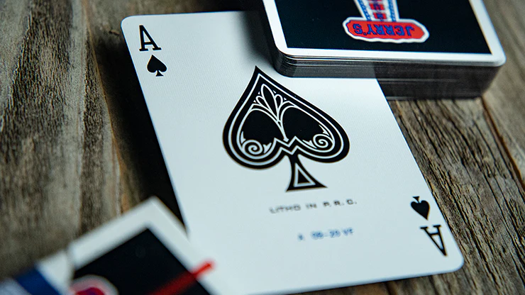 Vintage Feel Jerry's Nugget Black Gilded Playing Cards EPCC - Image 5