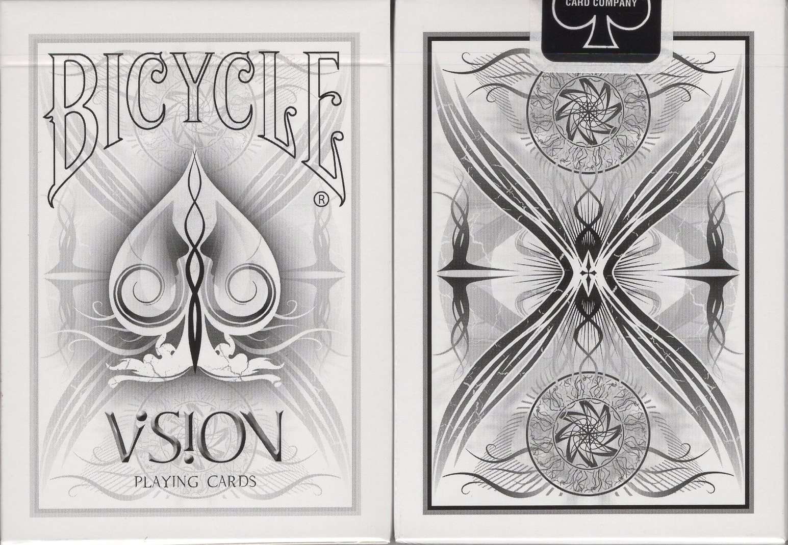 Vision White Bicycle Playing Cards