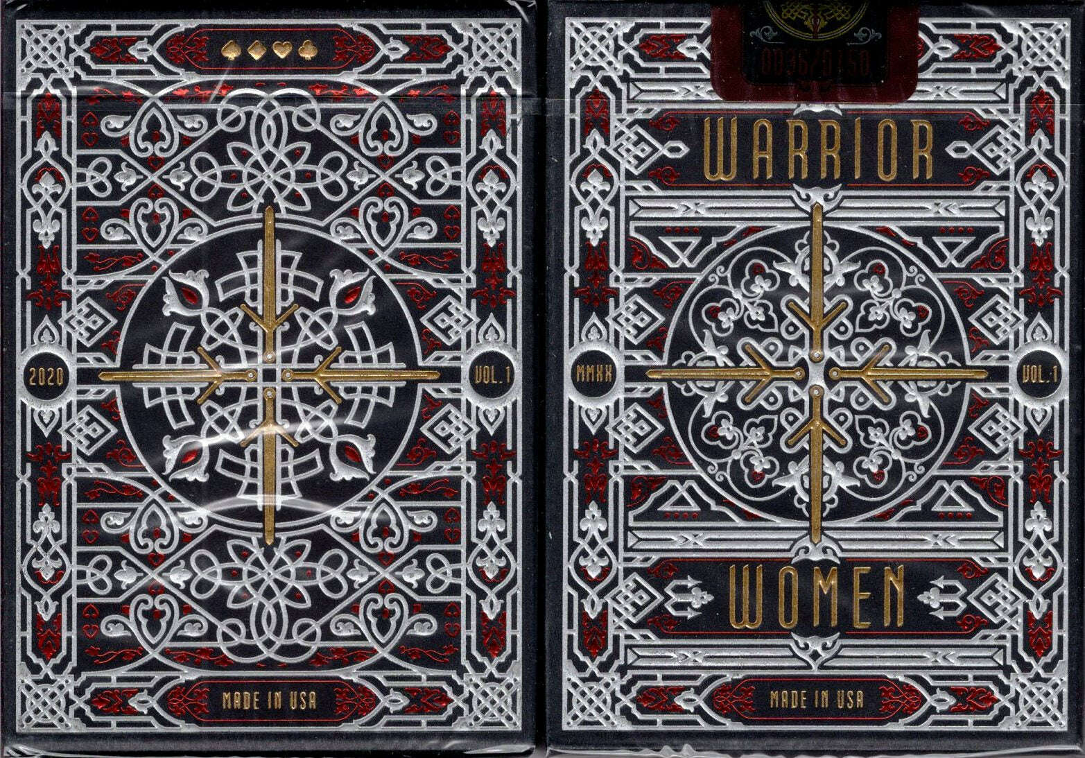 Warrior Women v1 Gilded Playing Cards USPCC