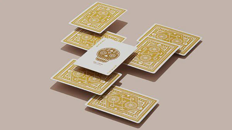 Wheel Yellow Playing Cards USPCC - Image 2