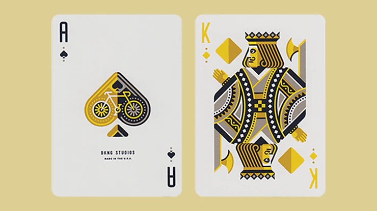 Wheel Yellow Playing Cards USPCC - Image 5