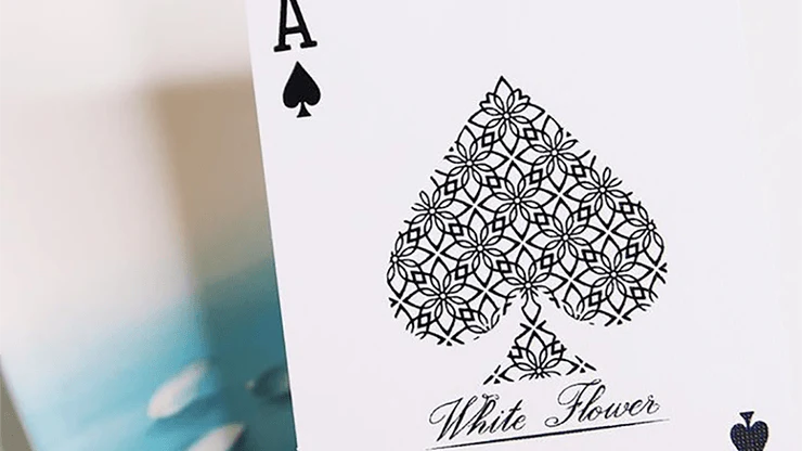 White Flower Playing Cards USPCC - Image 5