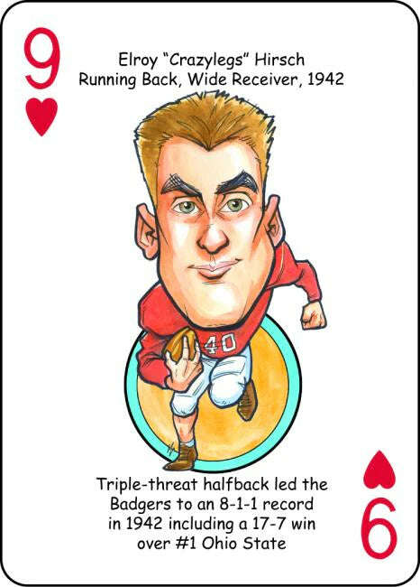 Wisconsin Football & Basketball Heroes Playing Cards - Image 3