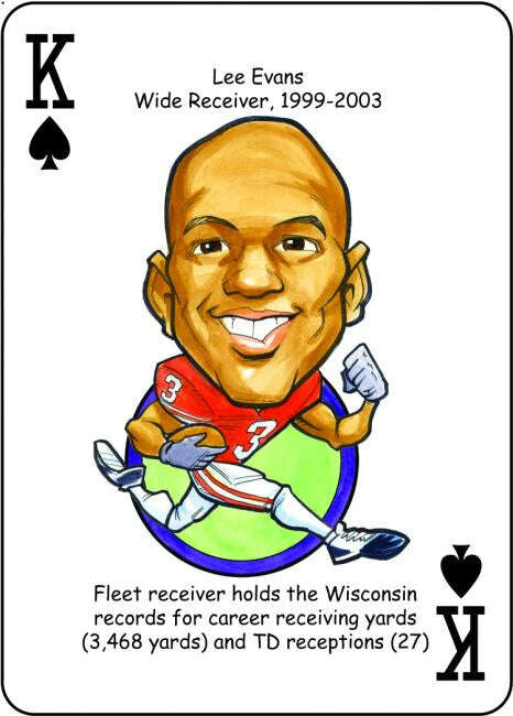 Wisconsin Football & Basketball Heroes Playing Cards - Image 6