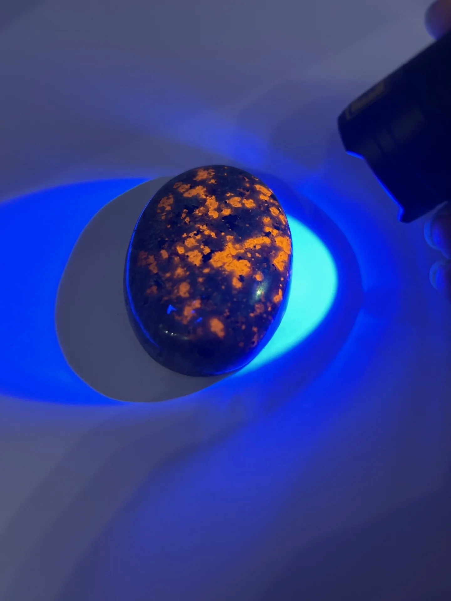 Yooperlite (Syenite with Sodalite) Palm Stone - Image 3