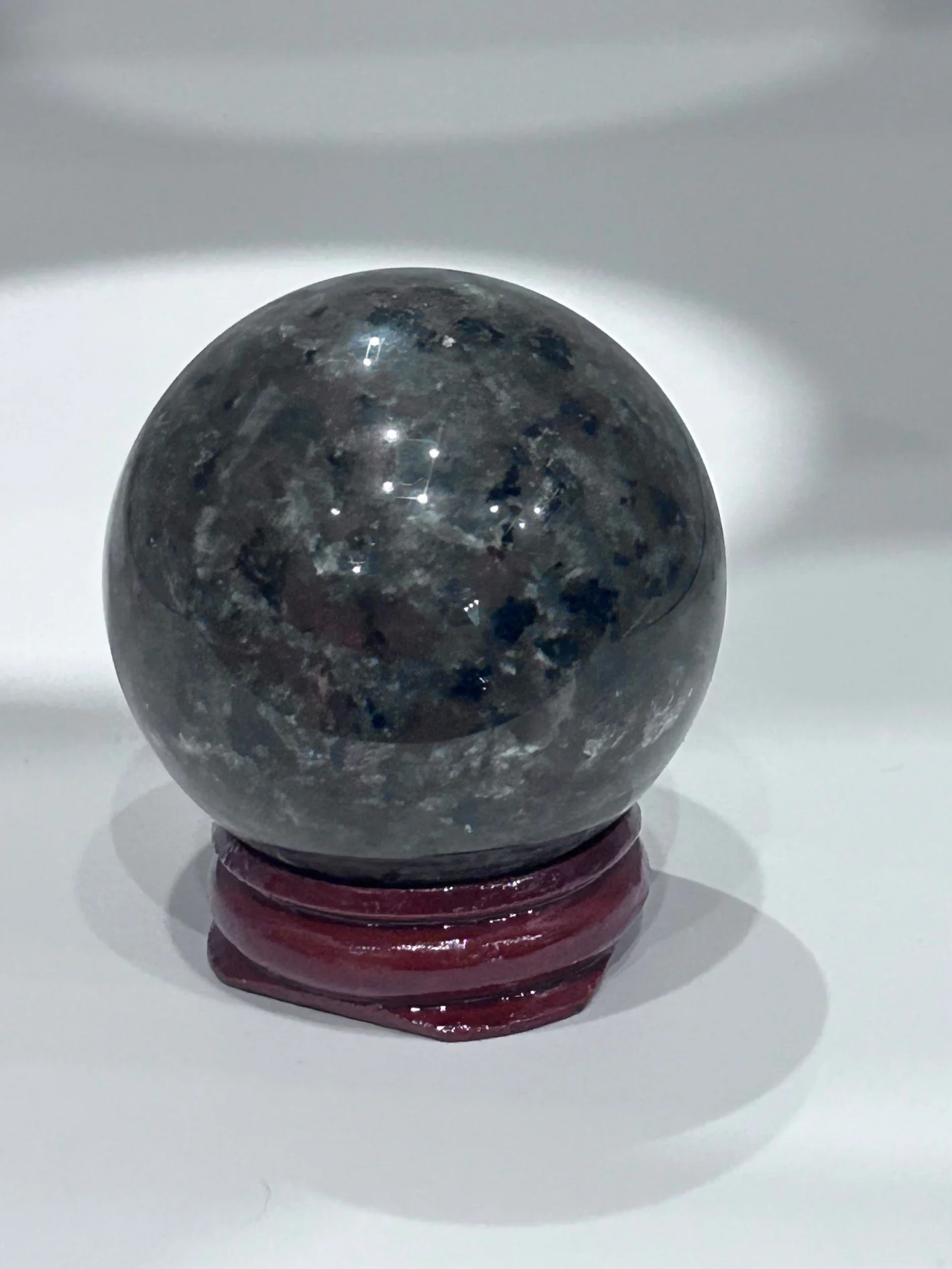 Yooperlite (Syenite with Sodalite) Sphere w/Stand - Image 2